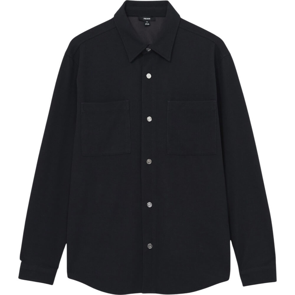 REISS FITZROY Brushed Corduroy Press Stud Overshirt